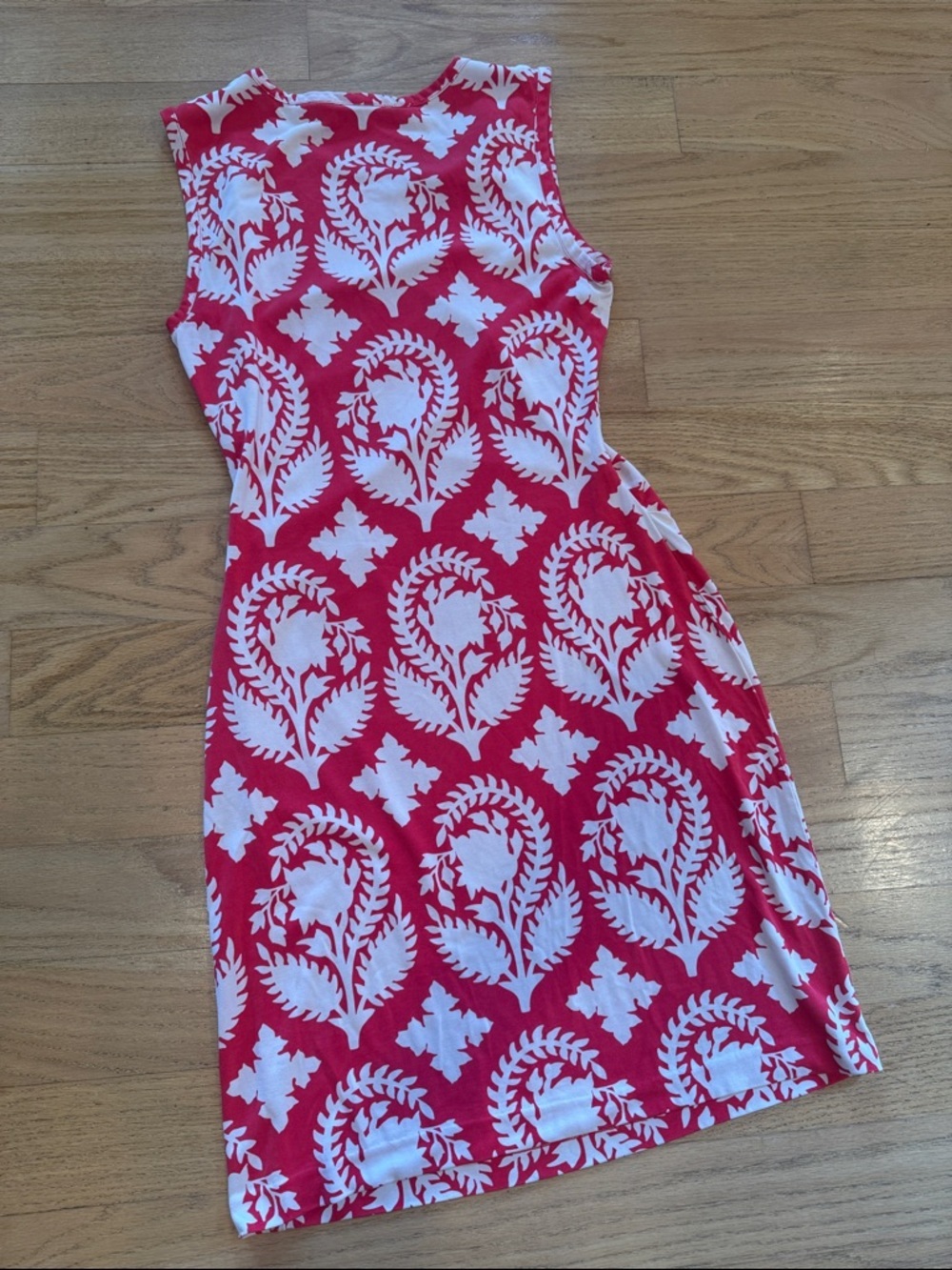 Diane Von Furstenberg coral white Selene dress, size 12 - Picture 7 of 11